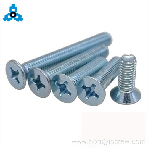 Chrome countersunk machine screw